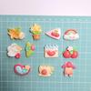 100pcs Cartoon Green Plant Flowers Flatback Resin Cabochon for Phone Hair Accessories DIY Scrapbooking Valentines Decor Craft