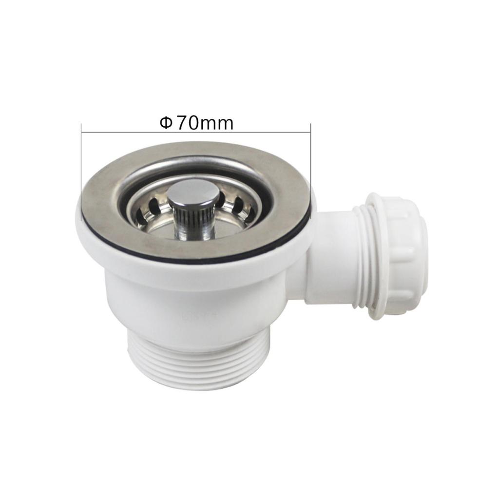 Rust-Resistant Sink Drain with Strainer Removable Plug