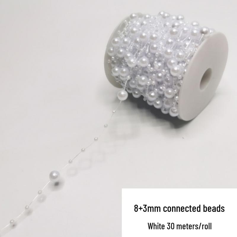 Double-Line Pearl Sunflower Snowflake Beads DIY Decoration