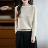 Women's High Neck Cashmere Wool Sweater, 2025 Edition - Thickened White Knitwear for Autumn and Winter