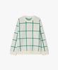 LIBERCLASSY [24Fw] Lkw51422 Off-White Check Pattern Round Knit