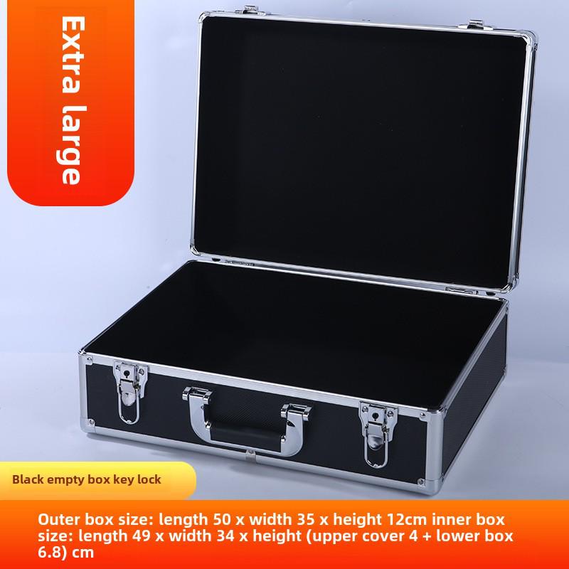 Cutie de scule portabilă din aliaj de aluminiu cu încuietoare pentru depozitarea feroneriei, documentelor și numerarului