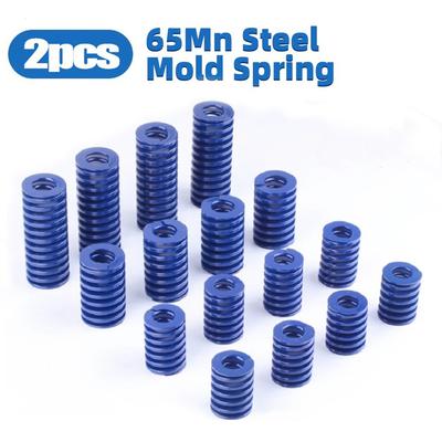 2pcs Light Load Coil Spring Outer Dia 6 8 10 12 14 16 18 20 22 25 27 30-50mm Length 20-300mm Die Mold Springs Blue Compression Spring