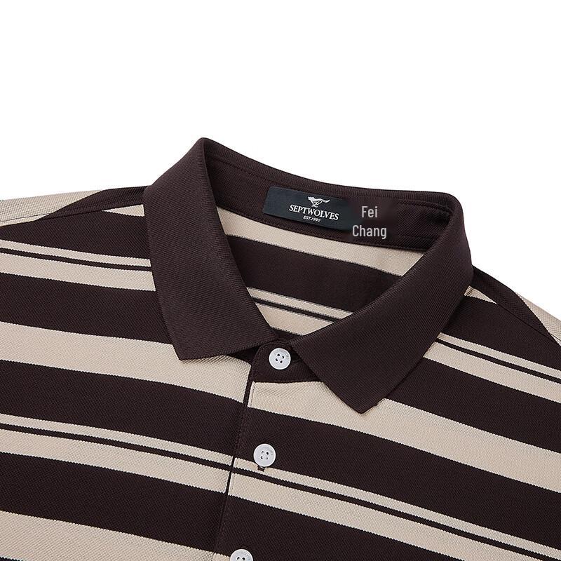 Septwolves Men's Mercerized Cotton Short Sleeve Polo T-Shirt