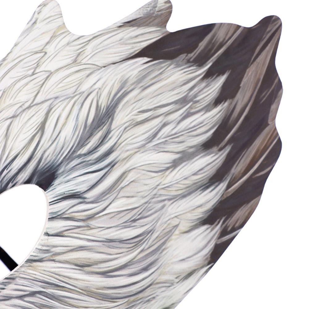 Cosplay Eagle Face Cover PU EVA White Costume Eagle Face Cover Lightweight for Holiday Theme Party