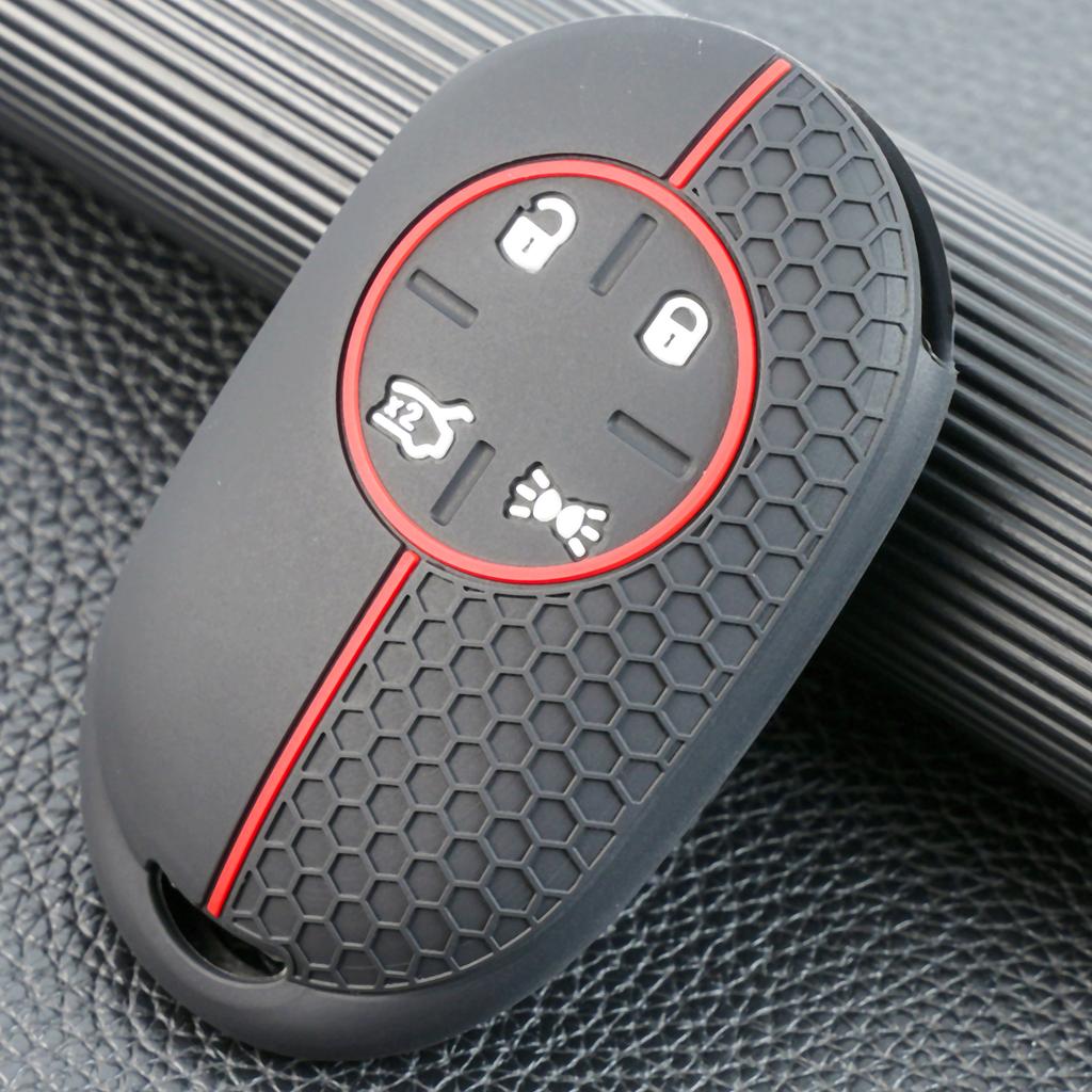 4 Button Silicone Key Ring Case Cover Shell Holder Protector For Fiat 500 500E 2020 2021 2022 Interior Styling Auto Accessories