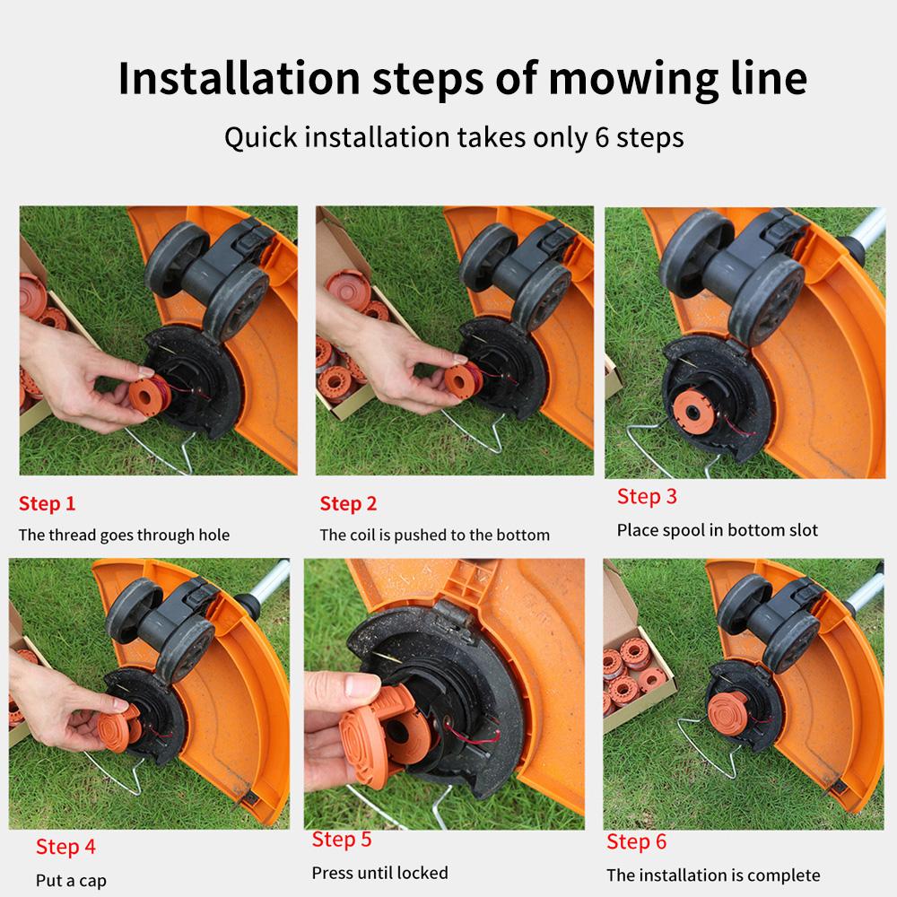 2pcs Durable Compatible Refills Spool Cap with Worx WA0010 Worx Replacement Spools Trimmer Line