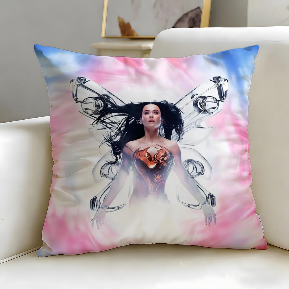 music artist Katy Perry Cushion Cover Soft  EasyWash Pillow Case  Versatile for Couch Bed Travel and Office