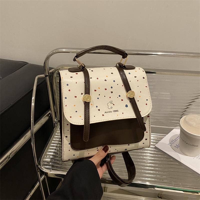 Textur große Kapazität College-Stil lässig 2025 neue Mode Retro einfach ausländischer Stil Polka Dot einfacher Rucksack Damen