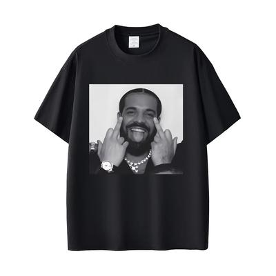 Rapper Drake Friendly Gesture Funny Meme Tshirt Unisex Women Casual Humor T Shirts Short Sleeve Unisexs Hip Hop Vintage Tops T Shirt