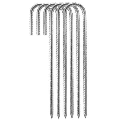 J-Haken Erdanker Verzinkter Stahl Bewehrungsstähle Spitzes Ende Stützpfähle für Gartenzaun