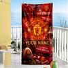 Manchester Customize Your Name Beach Towel Super Soft & Absorbent Portable for SwimmingBeachCamping Travel Beach AccessoriesGym