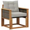 Outdoor Sofa Solid Acacia Wood Natural