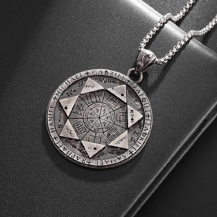 Delicate Seven Archangels Occult Necklace Trendy Alloy Neck Accessory Fit Casual And Formal Attire