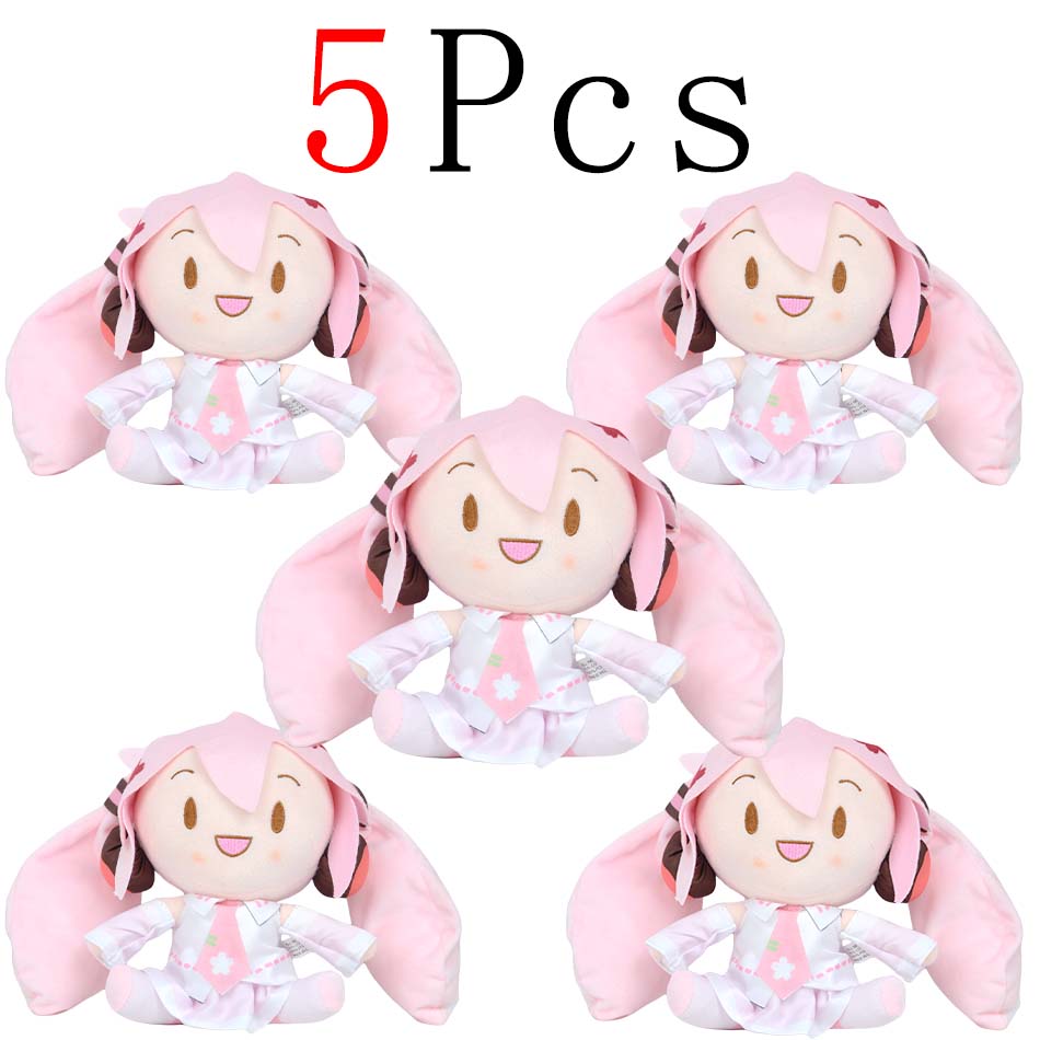 Cartoon 20cm Hatsune Miku Plush Doll Toy Anime sakura Miku snow Miku Character KawaiiSitting posture Fufu Kids Christmas Gift