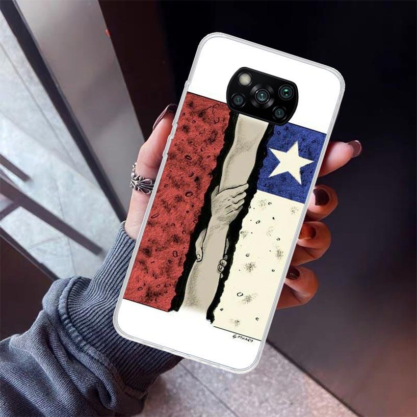 Chile Flag Phone Case For Xiaomi Poco X7 X6 X5 Pro F7 Ultra Redmi 15C 15 13 13C 12 12C 10 10A 10C 9 9A 9C 9T Shell Poco X7 X6 X5