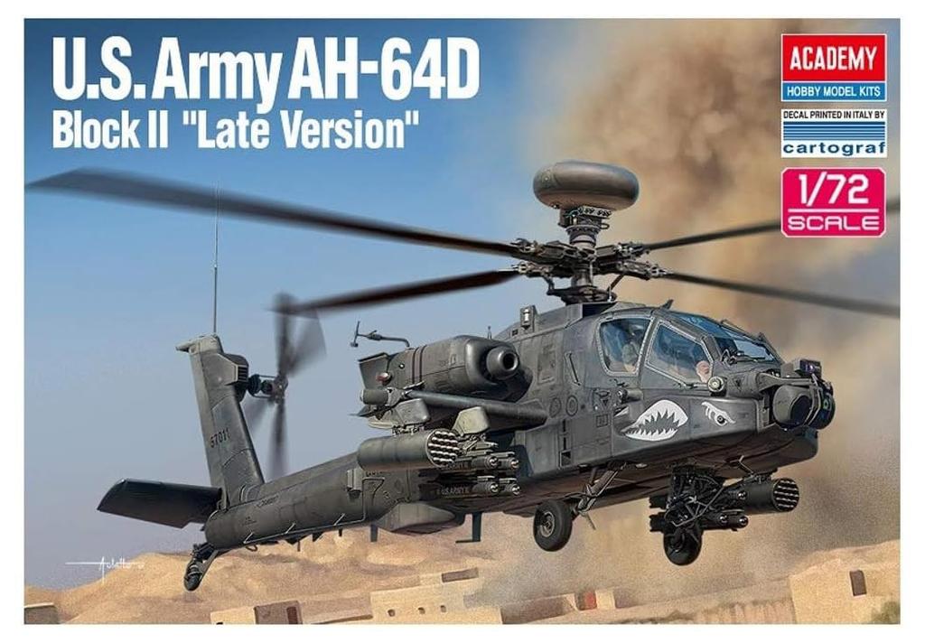 Academy 1/72 AH-64D Apache Block II Late Model Plastic Model Kit 12551