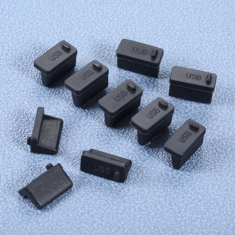 Silicone USB Dust Plug Charger Port Cover Silicone Dustproof Protector for PC Notebook Laptop USB Charging Port Protector Covers