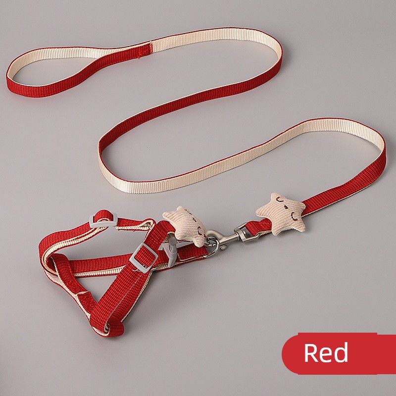 

Cat Pulling Rope Dog Teddy Corgi Collar Dog Leash Cat Rope Small and Medium-Sized Dogs Chest Strap Pet Supplies S Suggested 1.50 kg-4.00 kg Red