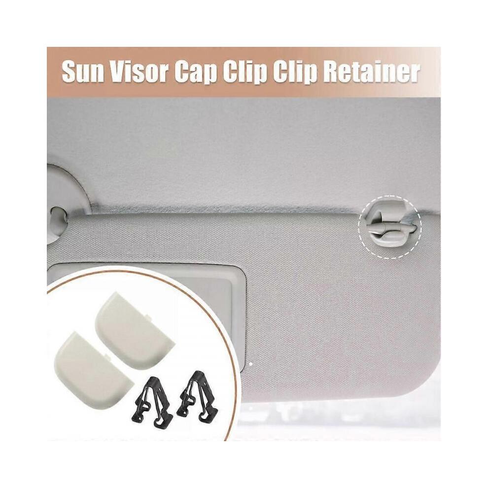 2 Set Gray Iron Sun Visor Cap Clip Retainer for Ford Fusion 2013-2016 2015 Js