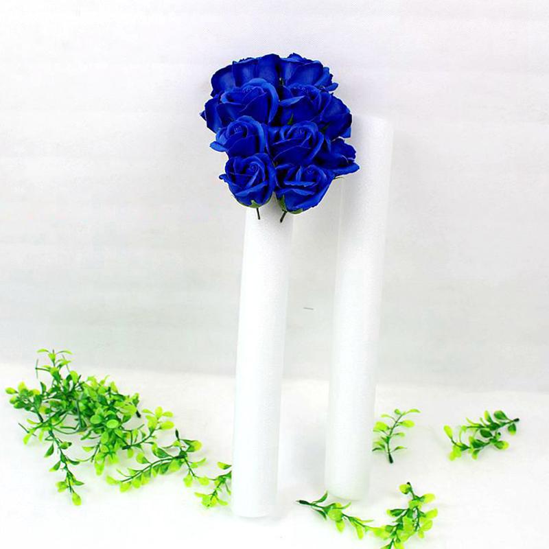 1Pcs Diy Foam Strip Wedding Flower Arrangement Base Cylindrical White Stick Solid Curtain Floral Sponge Event Party Props