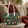 Christmas Printed Tote Bag Holiday Large Capacity Fashion Versatile Shoulder Handbag For Daily Use
