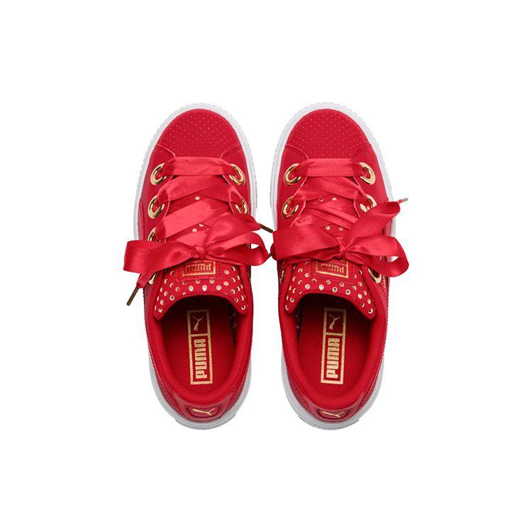 Puma Platform Synthetic Leather Kiss Ath Lux Low-Top Sneakers Women sneakers Red 366704-03