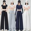 Wide-leg Pants Women's Spring and Summer High-waisted Thin Lazy Style Versatile Loose Straight Casual Pants