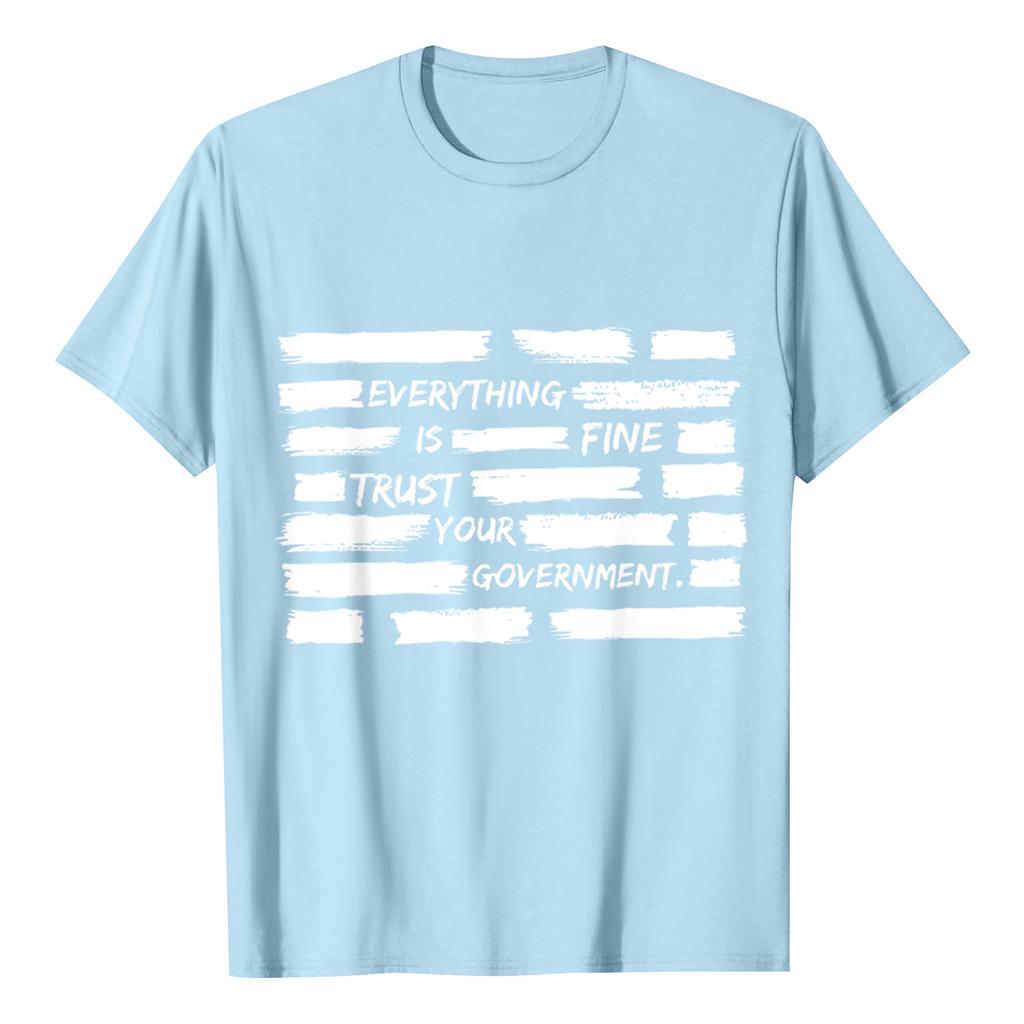 USA Anniversary Men's Casual Letter Print Short-Sleeve T-Shirt