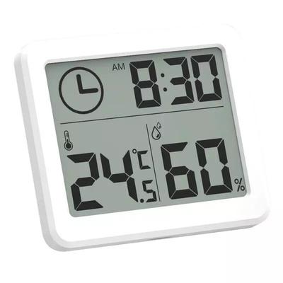 Multifunktion Termometer Hygrometer Automatisk Elektronisk Temperatur Luftfuktighet Monitor Klocka 3,2 tum stor LCD-skärm