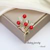 Chinese Red Lucky Tree Brooch: Wedding Celebration Corsage & Clothing Accessory