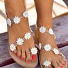 braided flower women's shoes flat women's large size sandals size 43 women's shoes