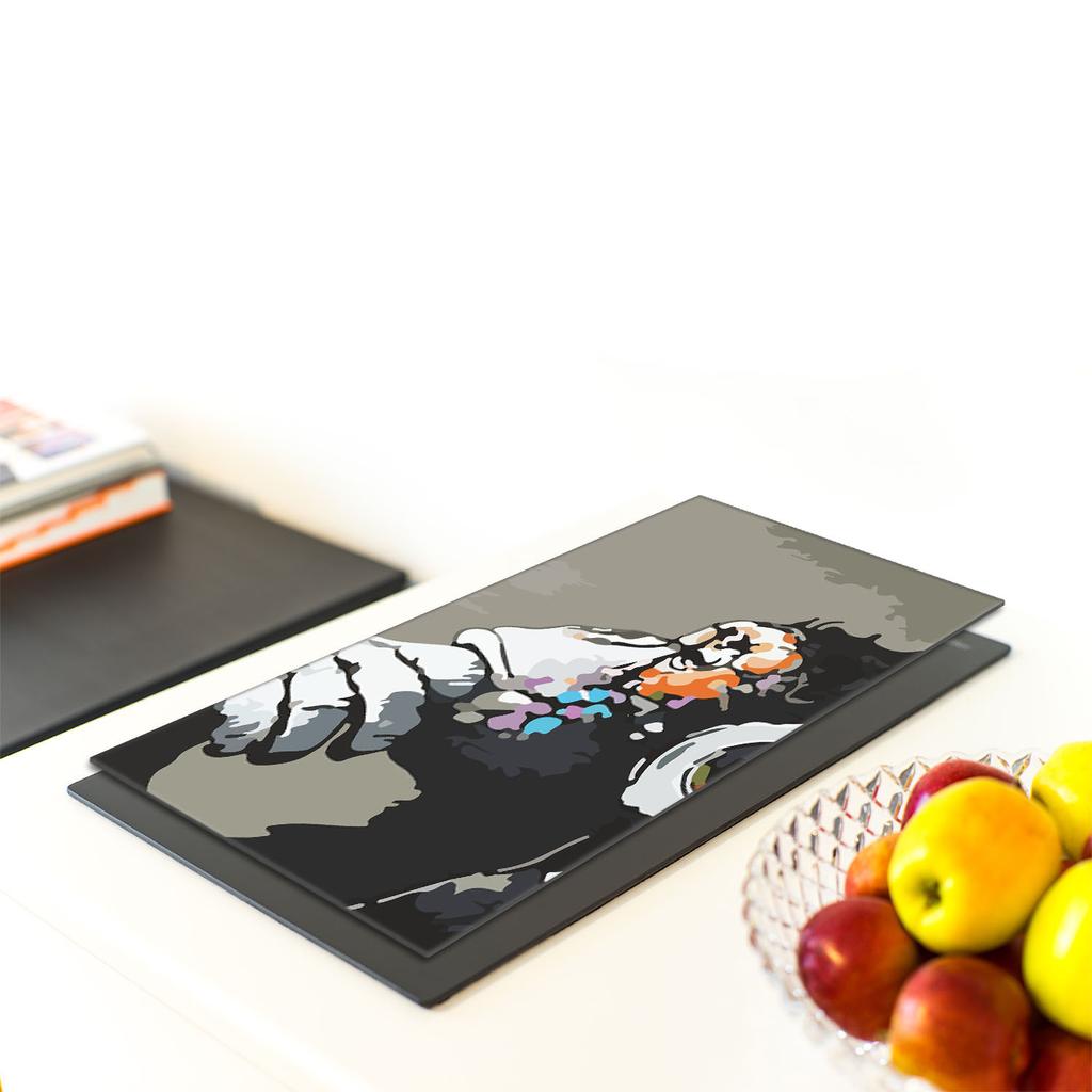 GLASS CUTTING BOARD 30x52 Music