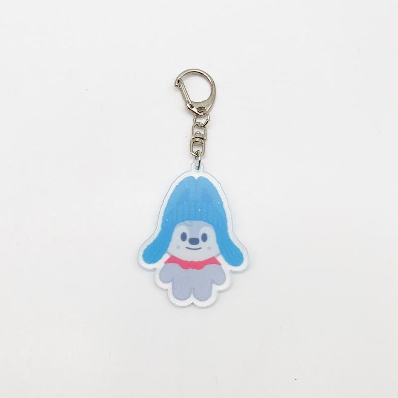 Group ATE Male Idol Cartoon Acrylic Keychain Hanging Pendant Keyring Backpack Felix Hyunjin Decorative Accessories Ornament