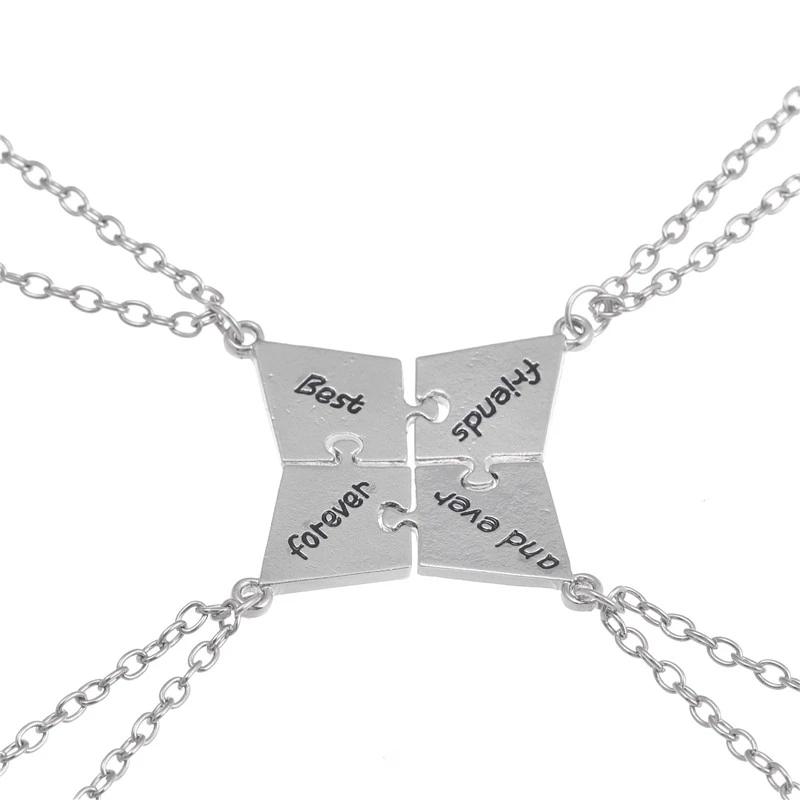 3/4 Pcs Star Moon Chain Best Friend Pendant Necklace Bff Sister Friendship Choker Men And Women Party Jewelry Accessories Gift