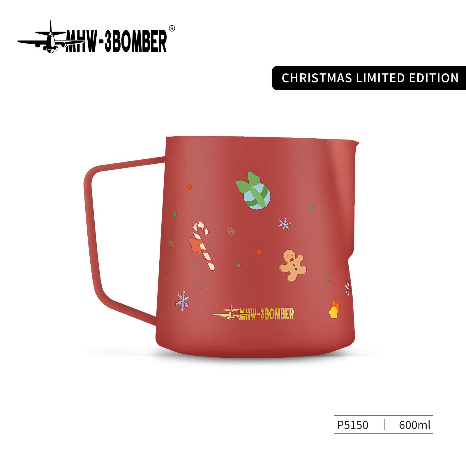 

MHW-3BOMBER Кувшин для вспенивания молока 600 мл Эспрессо Латте Арт Бариста Паровой Кувшин Молочник Чашка Рождественские подарки Кофейные аксессуары 600ml