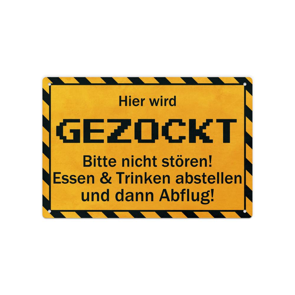 D Flat Gamer Warning Vintage Metal Tin Sign Please Do Not Disturb Leave Food Drink And Then Depart Beware Wall Art Decor 20x30cm(7.8x11.8inch)