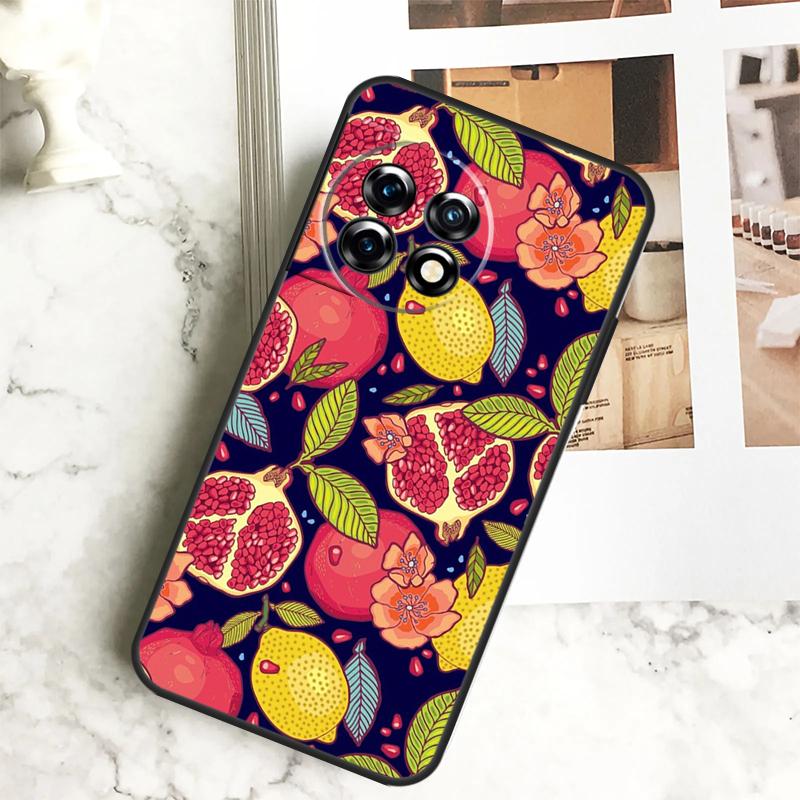 Tropical Pomegranate Pattern Case For OnePlus 12R 12 11 9 10 Pro 10R 9R 8T 10T Nord CE 2 3 Lite 2T N10 N20 N30 CE4 Cover