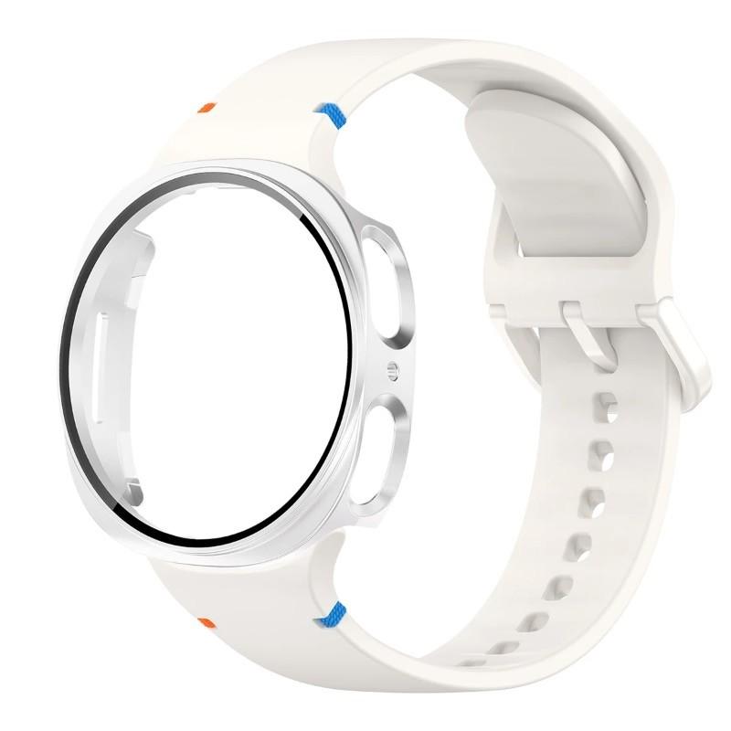 Silicone Strap for Samsung Galaxy Watch 8 40 44mm Band with Case Screen Protector Bumper Cover