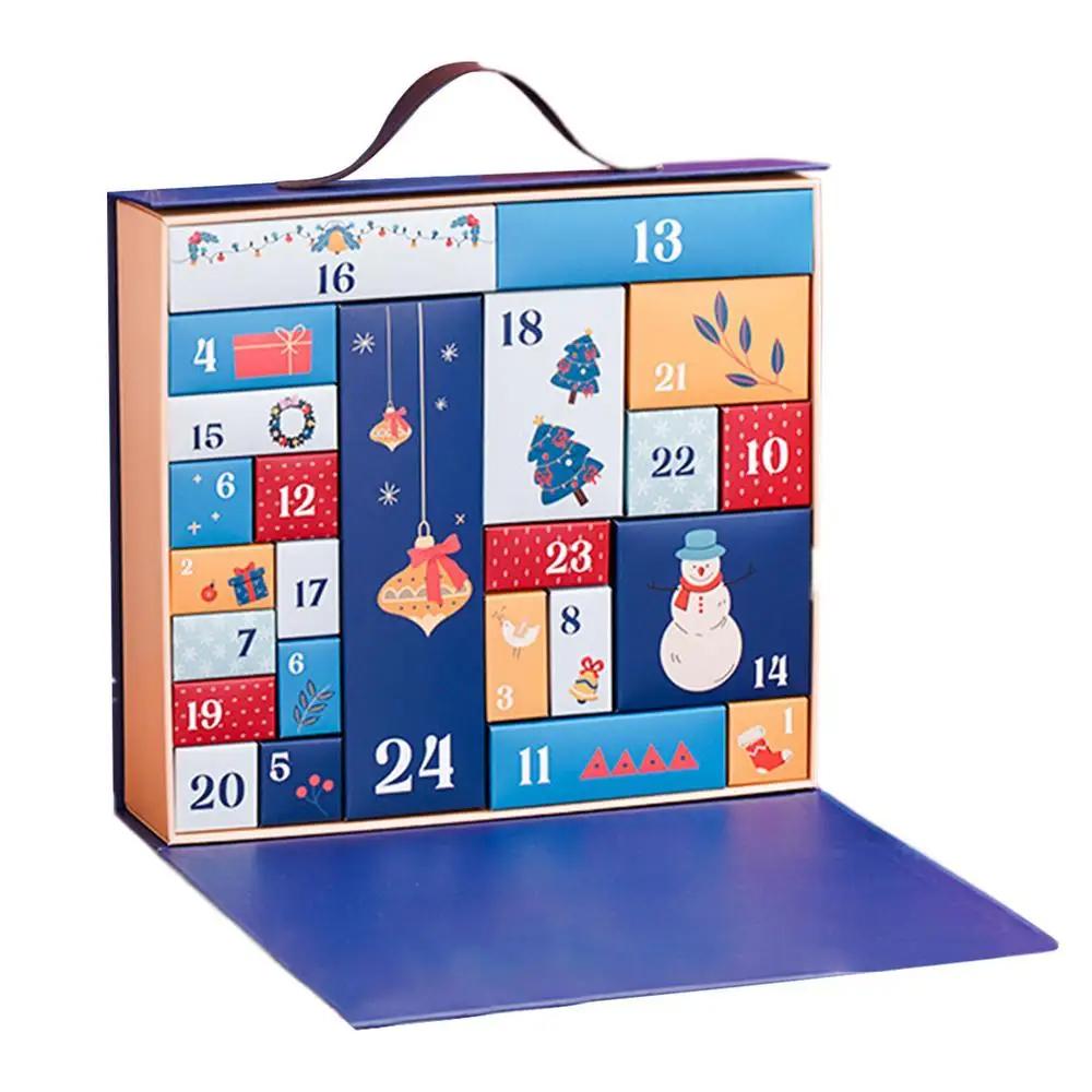 24Pcs Empty Christmas Advent Calendar Boxes 24 Days Countdown To Xmas Mystery Gift Packaging Boxes Christmas Calendar Boxes