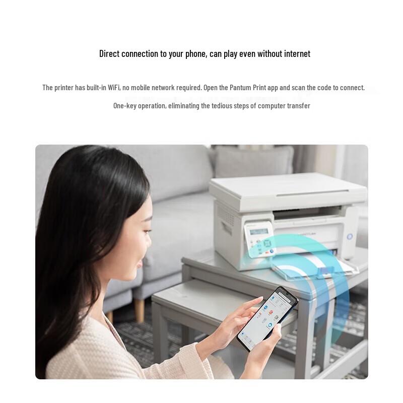 Pantum M6212W Wireless A4 Mono Laser All-in-One Printer CN Plug (adapter Included)