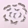 Tibetan Silver Wing Spacer Beads - 100-Pack for DIY Bracelets, Necklaces, Earrings