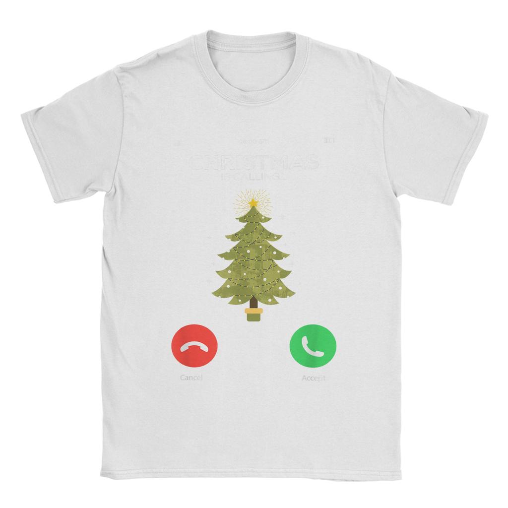 Weihnachten ruft Weihnachts-Pyjama Lustiger Weihnachtsbaum Herren T-Shirts Lustige T-Shirts Kurzarm O-Ausschnitt T-Shirts Sommer Tops