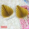 4PCS Paper Fan Cake Topper Gold Palm Leaf Birthday Party Cake Decoration Topper