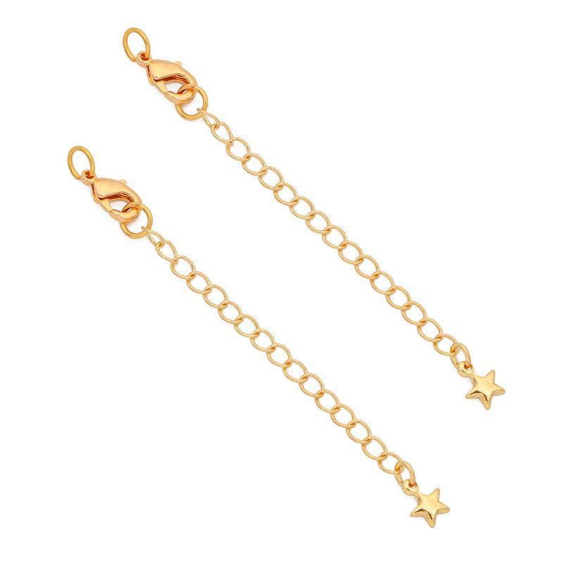 Color-Protective 14K Gold-Plated Tail Chain Extension for DIY Jewelry