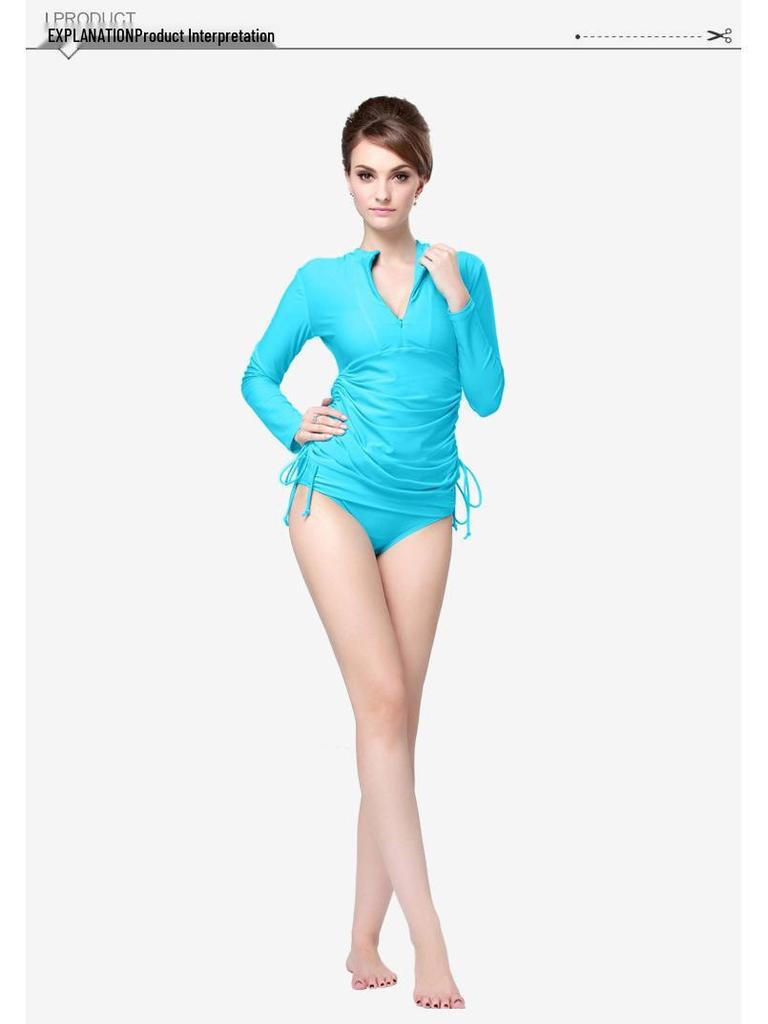 Γυναικείο Μαγιό Μακρυμάνικο Γρήγορης Ξήρανσης – Στολή Μέδουσας, Αναπνεύσιμα Ρούχα για Σερφ & Κατάδυση