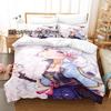 Game Genshin Impact Kamisato Ayaka Bedding Set Single Twin Full Queen King Size Bed Set Aldult Kid Bedroom Duvetcover Sets