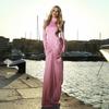 2026 European Elegant Backless High Neck Slim Long Sleeve Dress