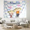 Custom Name Charlie and Lola Print Tapestry, Backdrop, Easy Setup, Ideal for Bedroom, Office & Living Room, with Aesthetic Wall Hanging Decor.