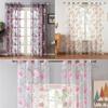 Floral Living Room Bedroom Tulle Flower Window Drapes Home Decoration Curtain Sheer Curtains